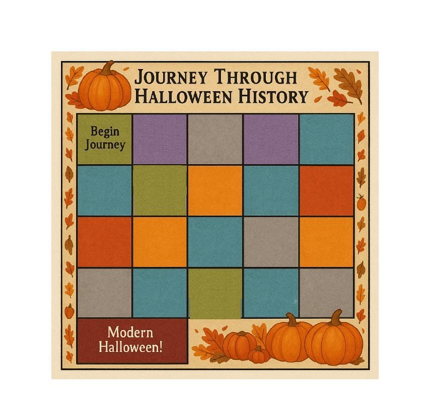 Journey Through Halloween History game board
